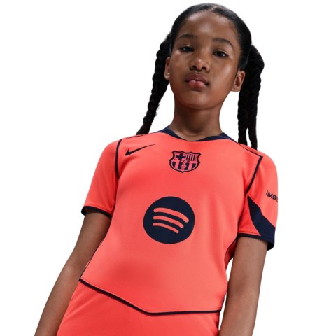 Koszulka dla dzieci Nike FC Barcelona Stadium 2025/26 pomarańczowa HM4122 855