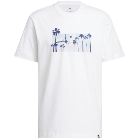 Koszulka męska adidas Summer Sunset Graphic biała JZ7544