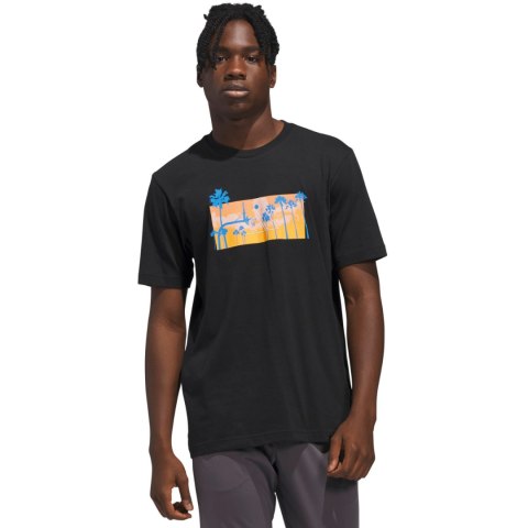 Koszulka męska adidas Summer Sunset Graphic czarna KC9243