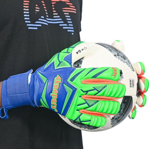 Rękawice bramkarskie 4Keepers Force V5.25 Twist HNC Junior niebiesko-zielone