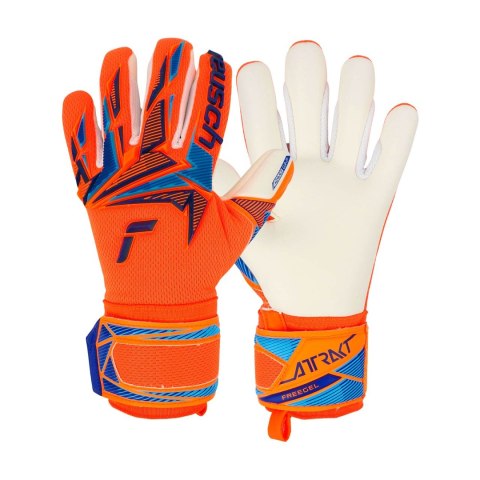 Rękawice bramkarskie Reusch Attrakt Freegel Advance Junior pomarańczowe 5672035 2290