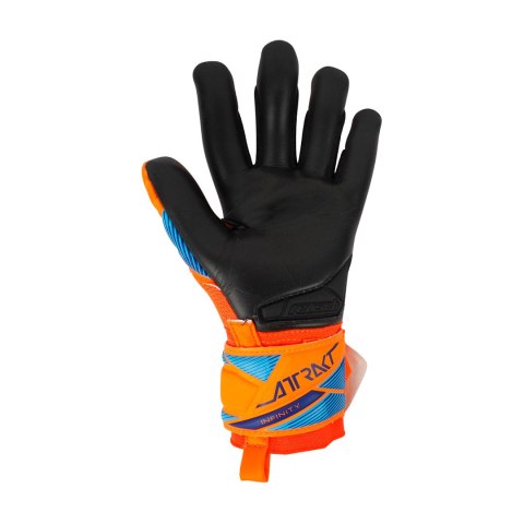 Rękawice bramkarskie Reusch Attrakt Infinity Evolution NC Junior pomarańczowo-czarno-niebieskie 5672724 2289