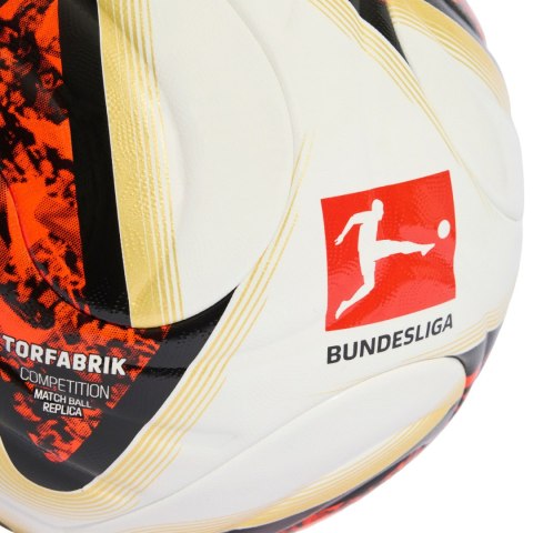 Adidas teamwear Piłka nożna adidas Bundesliga 26/27 Torfabrik Competition biało-pomarańczowo-złota KG6045