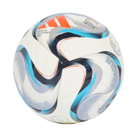 Adidas teamwear Piłka nożna adidas UEFA Nations League 26/27 Pro biało-niebiesko-pomarańczowa KE7539