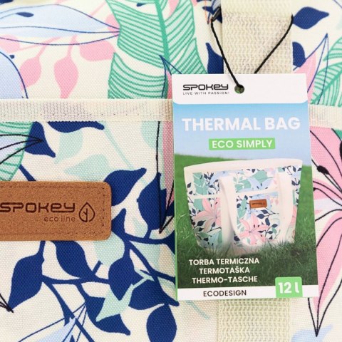 Spokey Torba termiczna Spokey Simply kremowa / kwiaty 944755