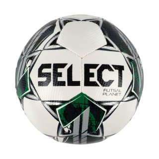 Select Piłka nożna hala Select Futsal Planet FIFA Basic II gatunek biało-czarno-szaro-zielona 17646/1014387