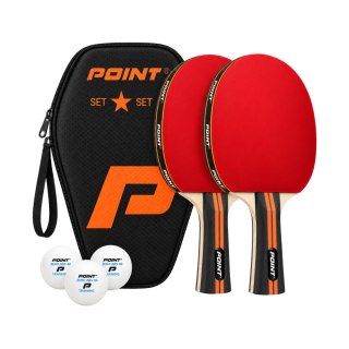 Point Zestaw do tenisa stołowego Point 1-Star 2 rakiety+3 piłki+pokrowiec KAT00922