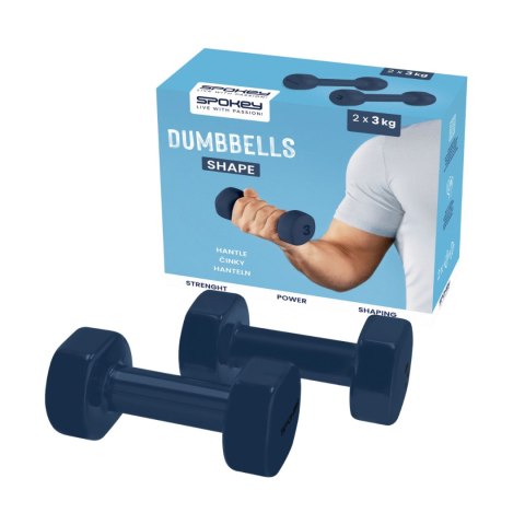 Spokey Hantle Spokey Shape 2x3 kg czarne 943103