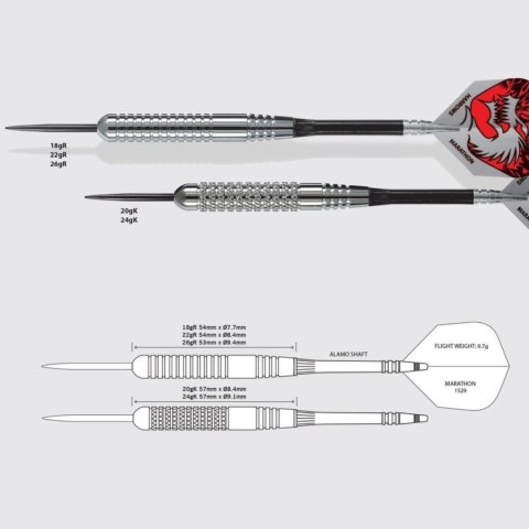 Harrows Harrows rzutki Steeltip Silver Arrows 26 g