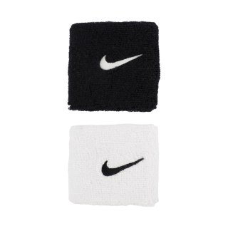 Nike Frotki na rękę Nike Swoosh Wristbands 2 szt. biało-czarne N1012405036OS