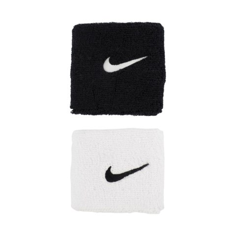 Nike Frotki na rękę Nike Swoosh Wristbands 2 szt. biało-czarne N1012405036OS