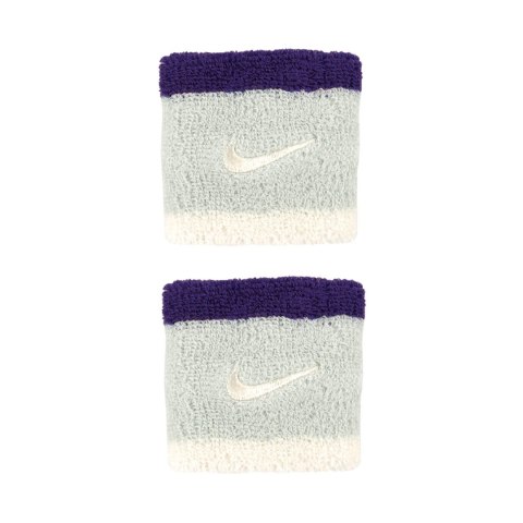 Nike Frotki na rękę Nike Swoosh Wristbands 2 szt. szaro-fioletowo-białe N1012405043
